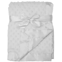 American Baby Company Cobertor American Baby - Heavenly Soft Chenille Minky Dot, Branco Fashion