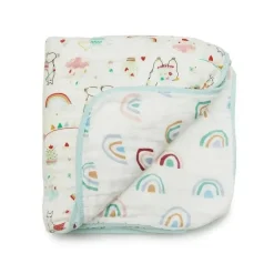 Loulou LOLLIPOP Cobertor de bebê de musselina Loulou Rainbow &amp; Designs Sale