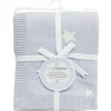 Piccolo Bambino Cobertor de bebê estrela de tricô - azul Sale