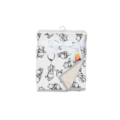 Lambs u0026 Ivy Cobertor de bebê Lambs & Ivy preto e branco Winnie The Pooh New