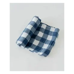 Little Unicorn Cobertor de musselina de algodão pequeno unicórnio simples - Jack Plaid Clearance