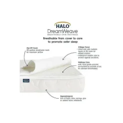 Halo Colchão de berço respirável DreamWeave - Branco Clearance