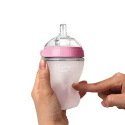 Comotomo - mamadeira Natural Feel de 8 onças, rosa Fashion