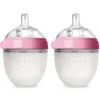 Comotomo - mamadeira 2Pk Natural Feel, rosa (5 onças) Fashion