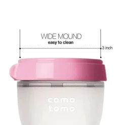 Comotomo - mamadeira 2Pk Natural Feel, rosa (5 onças) Fashion