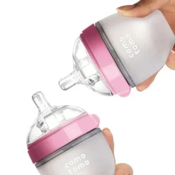 Comotomo - mamadeira 2Pk Natural Feel, rosa (5 onças) Fashion