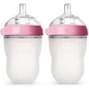 Comotomo - mamadeira 2Pk Natural Feel, rosa (8 onças) Best