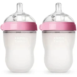 Comotomo - mamadeira 2Pk Natural Feel, rosa (8 onças) Best
