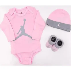Jordan Conjunto básico manga longa rosa Haddad Hot