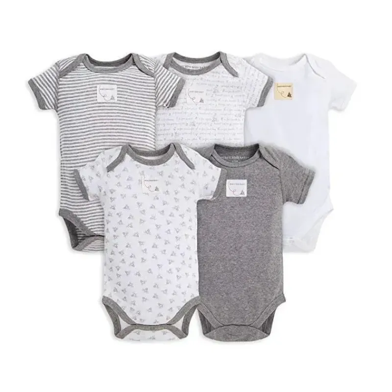 conjunto_de__bodys_manga__SKUyY5B2RTr_0.webp Burt's Bees Baby Conjunto de 5 bodys manga curta Burt's Bees, cinza urze Outlet