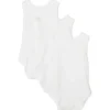 SpaSilk Conjunto de 3 bodys sem mangas , branco Best