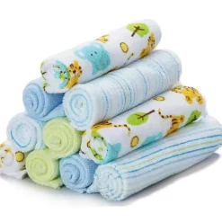 SpaSilk Conjunto de 10 Toalhas , Tigre Azul Hot