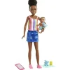Mattel Conjunto de bonecas e acessórios para babás Barbie Skipper (boneca morena) Outlet