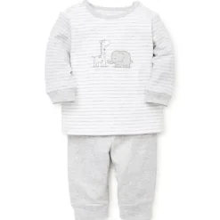 Little Me Conjunto de calças de 3 peças Safari Charms - Cinza Discount