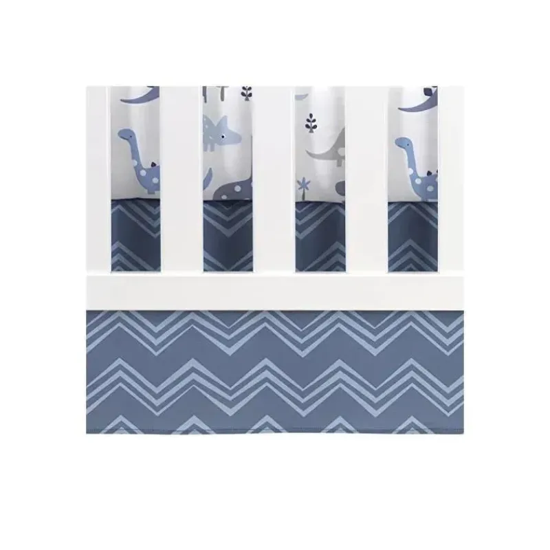 conjunto_de_cama_de_bero__SKUQ9SxMQD0_2.webp Lambs u0026 Ivy Conjunto de cama de berço Roar Dinosaur de 3 peças para dormir Originals Originals, azul/cinza Clearance