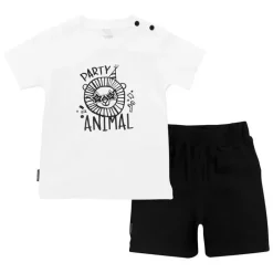Kushies Baby Conjunto de camiseta e short Kushies Boys Preto/Branco Online