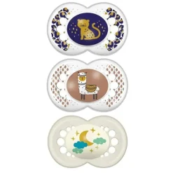 Mam Conjunto de chupetas ortodônticas de silicone Day & Night - 6+ meses Fashion