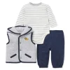 Little Me Conjunto de colete da selva Jaunty - Marinho Fashion