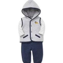 Little Me Conjunto de colete da selva Jaunty - Marinho Fashion