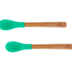 Avanchy Conjunto de colheres de alimentação infantil de bambu , verde Discount
