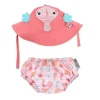 Zoocchini Conjunto de fraldas de banho e chapéu de sol , Sally The Seahorse New