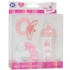 JC Toys Conjunto de garrafa e chocalho rosa de 3 peças Clearance