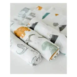 Little Unicorn Conjunto de lençol de algodão com 3 pacotes de unicórnio, amigos Dino Sale
