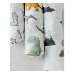 Little Unicorn Conjunto de lençol de algodão com 3 pacotes de unicórnio, amigos Dino Sale