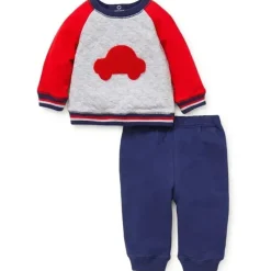 Little Me Conjunto de moletom Car Marinho Discount