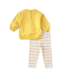 Little Me Conjunto de moletom Rainbow 2 peças - Amarelo Discount