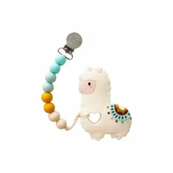 Loulou LOLLIPOP Conjunto de mordedor de lhama com clipe New