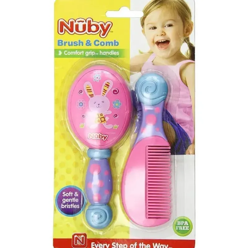 conjunto_de_pente_e_escov_SKUlu0uZMOa_0.webp Nuby Conjunto de pente e escova Luv 'N Care, as cores podem variar Discount