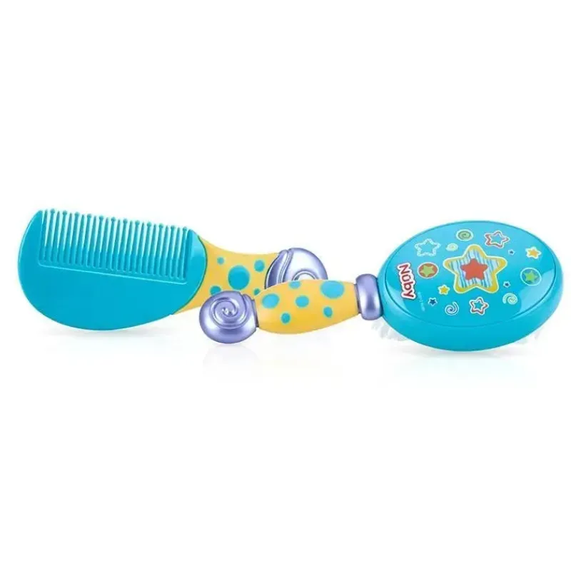 conjunto_de_pente_e_escov_SKUlu0uZMOa_2.webp Nuby Conjunto de pente e escova Luv 'N Care, as cores podem variar Discount