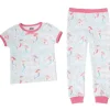 Mud Pie Conjunto de pijama de duas peças com estampa de sereia de torta de lama New