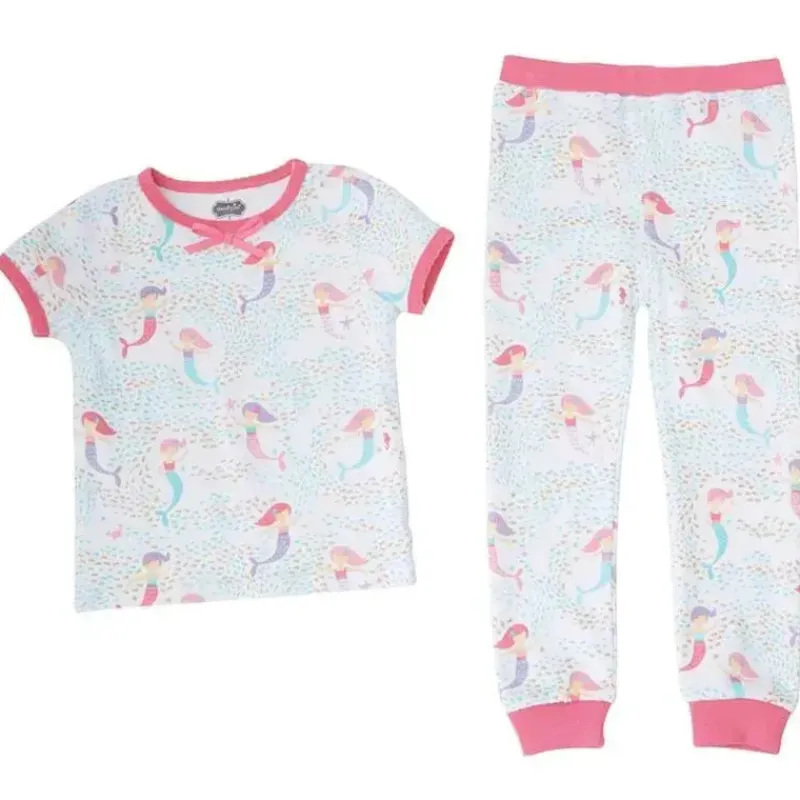 conjunto_de_pijama_de_dua_SKUorYQaHnr_0.webp Mud Pie Conjunto de pijama de duas peças com estampa de sereia de torta de lama New