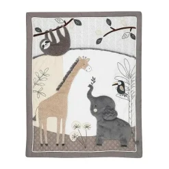 Lambs u0026 Ivy Conjunto de roupa de cama para bebês Lambs &amp; Ivy Jungle Animals 4 peças Clearance