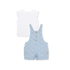 Little Me Conjunto de suéter de tricô arco-íris - Azul Sale