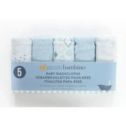 Piccolo Bambino Conjunto de toalha de banho 5 pk Terry para bebê, azul Outlet