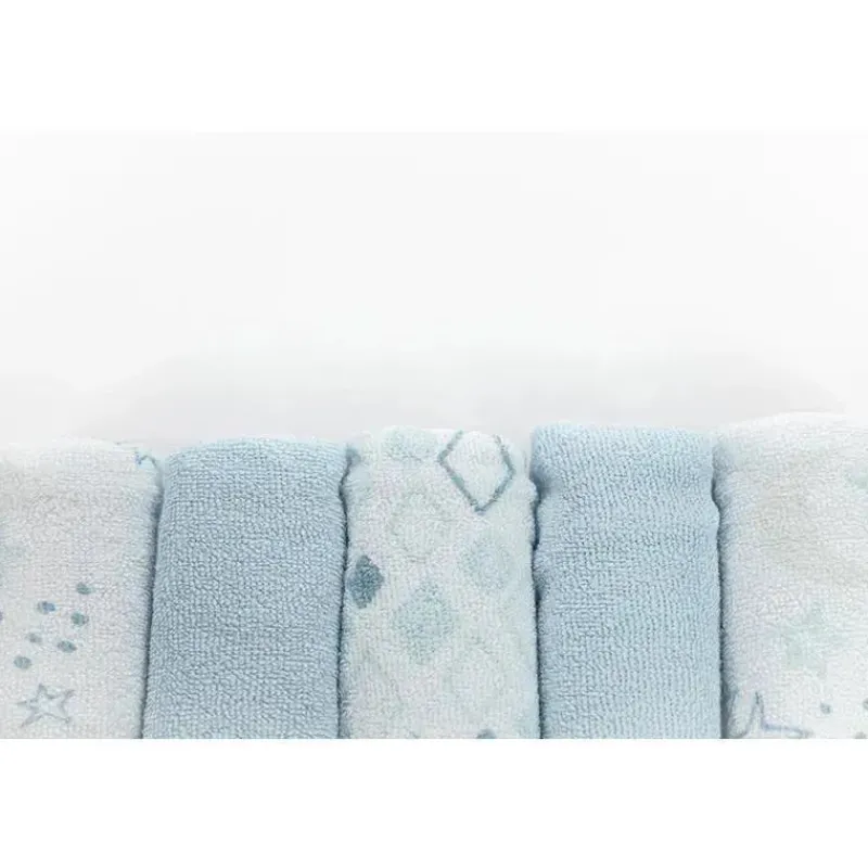 conjunto_de_toalha_de_ban_SKUIwjPKXyF_1.webp Piccolo Bambino Conjunto de toalha de banho 5 pk Terry para bebê, azul Outlet
