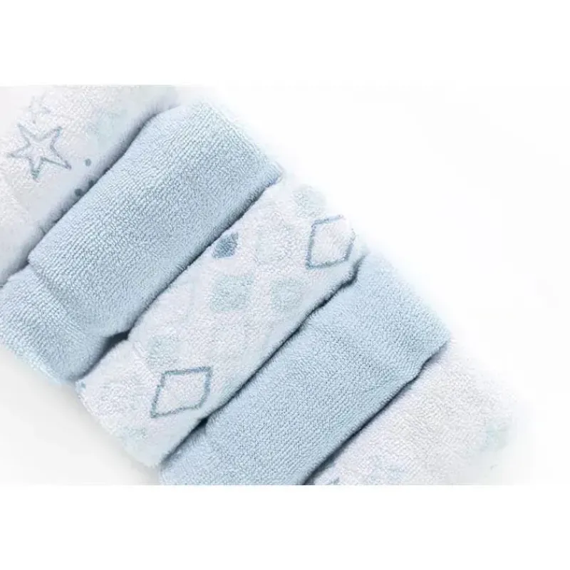 conjunto_de_toalha_de_ban_SKUIwjPKXyF_2.webp Piccolo Bambino Conjunto de toalha de banho 5 pk Terry para bebê, azul Outlet