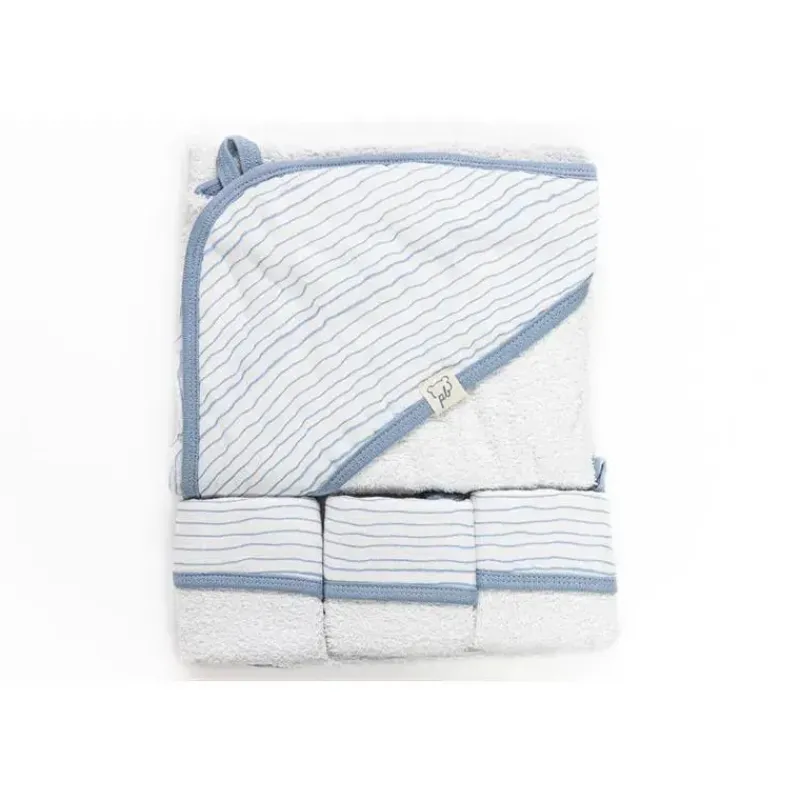conjunto_de_toalha_de_beb_SKUdnKOOVR6_0.webp Piccolo Bambino Conjunto de toalha de bebê com capuz e 3 toalhinhas de bebê listrado azul Outlet