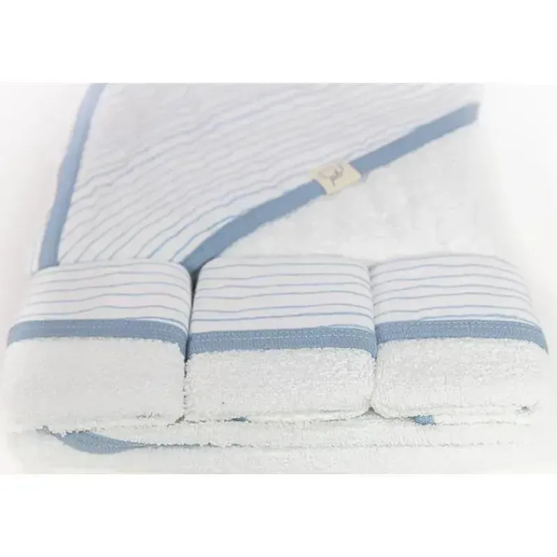 conjunto_de_toalha_de_beb_SKUdnKOOVR6_1.webp Piccolo Bambino Conjunto de toalha de bebê com capuz e 3 toalhinhas de bebê listrado azul Outlet