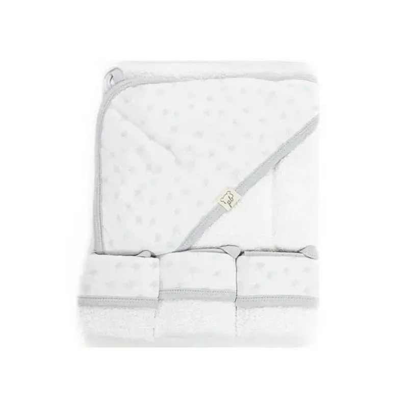 conjunto_de_toalha_de_beb_SKUv2nJakcQ_0.webp Piccolo Bambino Conjunto de toalha de bebê com capuz e 3 toalhinhas de bebê cinza pontilhada Sale
