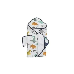 Little Unicorn Conjunto de toalha e toalhinha de algodão unicórnio com capuz em Dino Friends Online