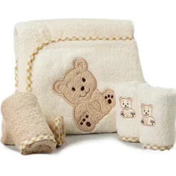 SpaSilk Conjunto de toalha e toalhinha com capuz , urso Discount