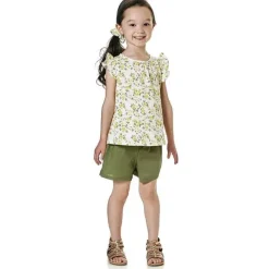 René Rofé Conjunto Rene Rofe Girl Floral Top e Shorts com Scrunchie Best