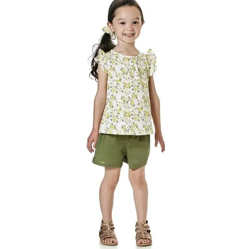 conjunto_rene_rofe_girl_f_SKU245N0gzF_1.webp René Rofé Conjunto Rene Rofe Girl Floral Top e Shorts com Scrunchie Best