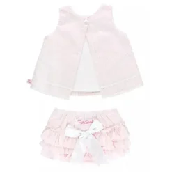 RuffleButts Conjunto - Meninas Rosa Seersucker Ric Rac Swing &amp; Bloomer Online