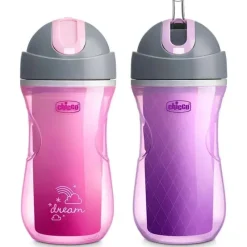 Chicco Copo de canudo Isolado Flip Top 12m+ (2pk) Dream Rosa/Roxo Hot