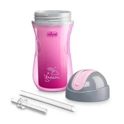 Chicco Copo de canudo Isolado Flip Top 12m+ (2pk) Dream Rosa/Roxo Hot